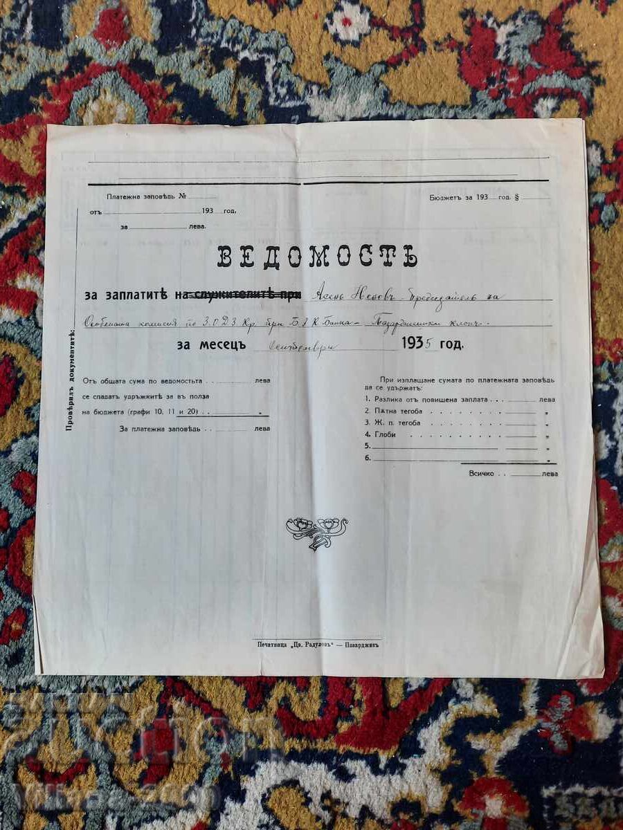 Bulgarian Agricultural Bank 1935