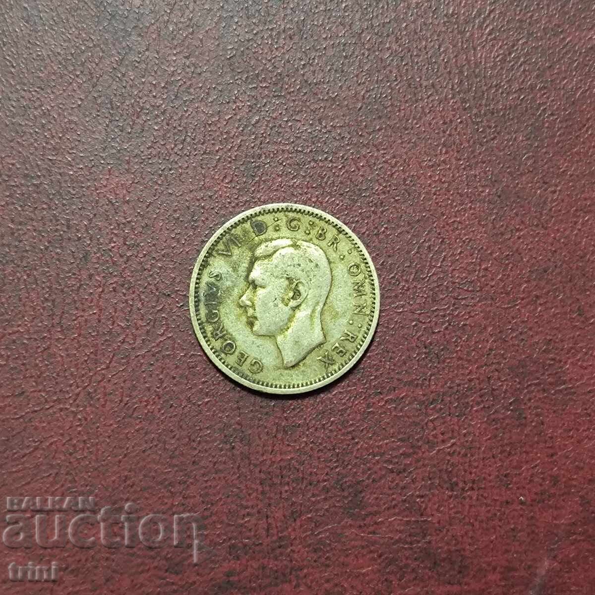 Великобритания 6 пенса 1945 г. Джордж VI с цена 10.00 лв. | € 5.11 Великобритания 6 пенса 1945 г. Джордж VI с цена 10.00 лв. | € 5.11