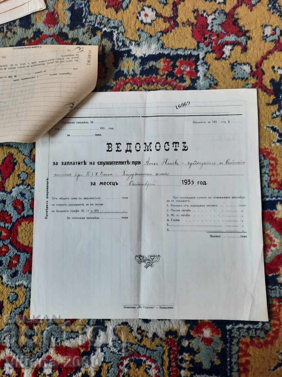 Bŭlgarska Zemedelska Banka 1935 godina