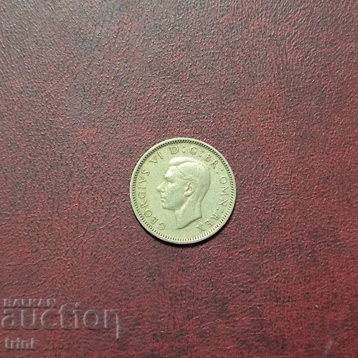 Marea Britanie 6 pence 1951 George VI cu preț 3.00 BGN | € 1.53 Marea Britanie 6 pence 1951 George VI cu preț 3.00 BGN | € 1.53