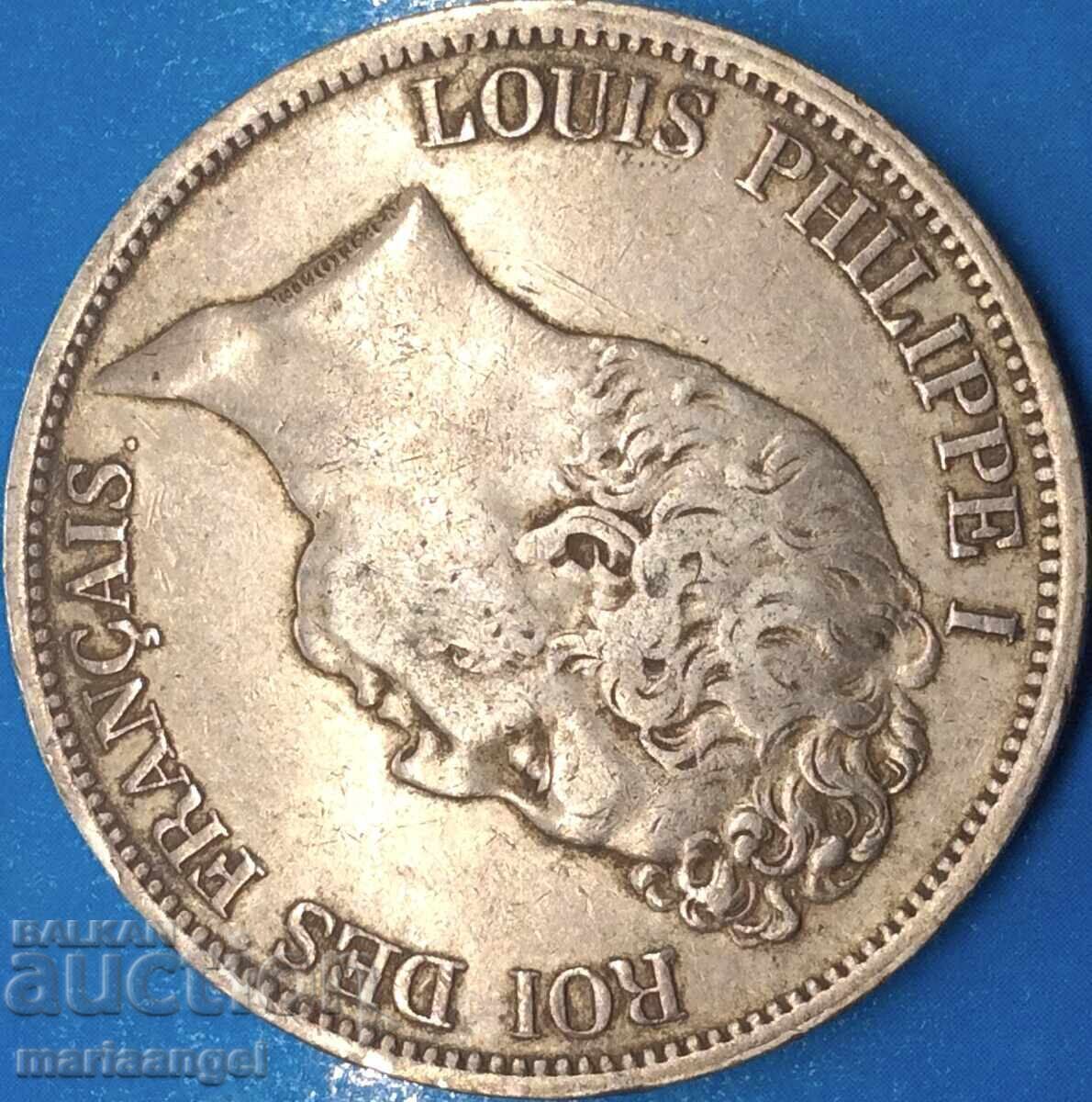 5 Franci 1831 Franța Regele Ludovic Filip I B - Rouen 25.08y Ag - 5 5 Franci 1831 Franța Regele Ludovic Filip I B - Rouen 25.08y Ag - 5