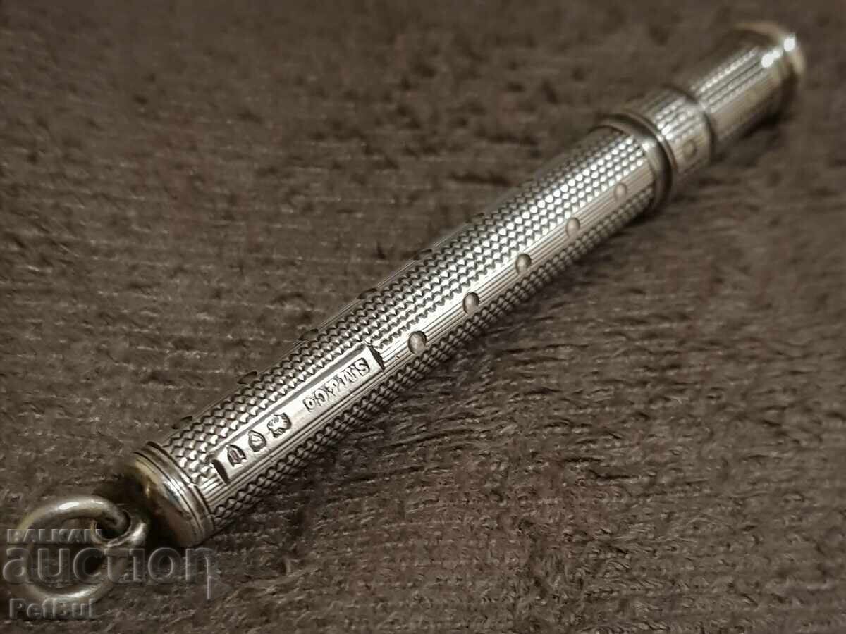 Livrarea Sampson Mordan SM&Co Suport de creion argint vechi Livrarea Sampson Mordan SM&Co Suport de creion argint vechi