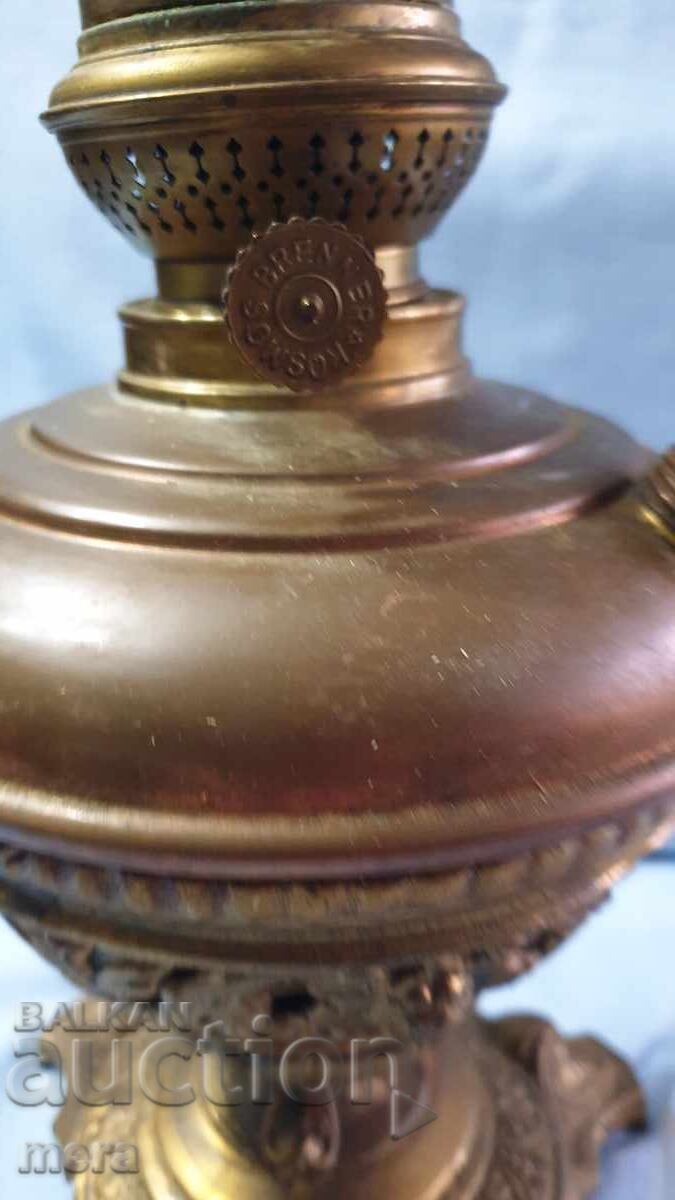 Delivery of Antique Large Austrian Kerosene Lamp Delivery of Antique Large Austrian Kerosene Lamp