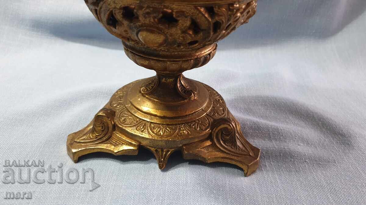 Antique Large Austrian Kerosene Lamp - 7 Antique Large Austrian Kerosene Lamp - 7