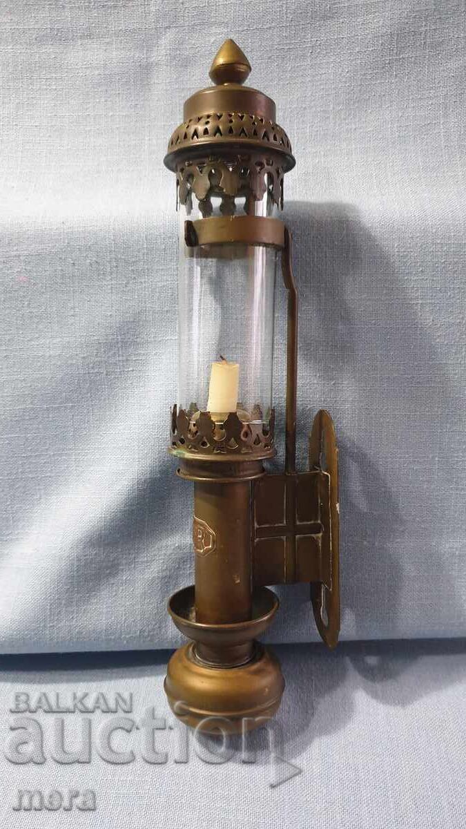 Παλαιό επιτοίχιο φωτιστικό από ορείχαλκο τρένου με τιμή € 81.81 | 160.01 BGN