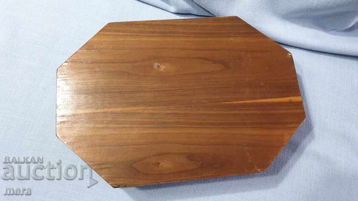 Старинен поднос с борд и невероятно богата интарзия - 5