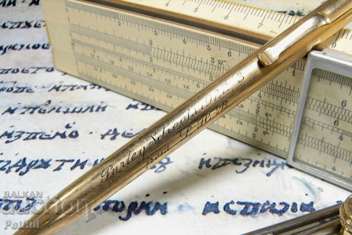 Old Gold-Plated Mechanical Pencil Pen-pencil England 1922 with price € 80.00 | 156.47 BGN Old Gold-Plated Mechanical Pencil Pen-pencil England 1922 with price € 80.00 | 156.47 BGN