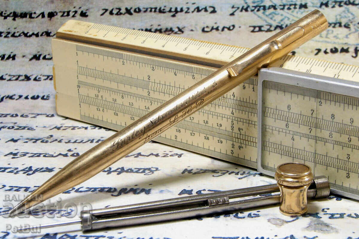 Позлатен Пиромолив Rolled Gold Pencil Purley School 1922/23 Позлатен Пиромолив Rolled Gold Pencil Purley School 1922/23