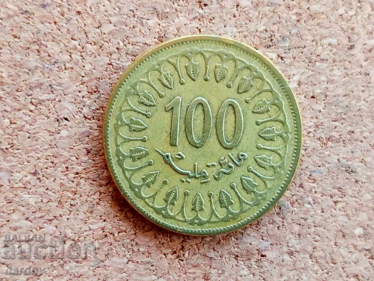 Tunisia 100 Millimes, 2008