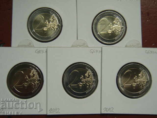 2 Euro 2012 Germany "10 years" A,D,F,G,J /Германия/ - 2 евро - 5 2 Euro 2012 Germany "10 years" A,D,F,G,J /Германия/ - 2 евро - 5