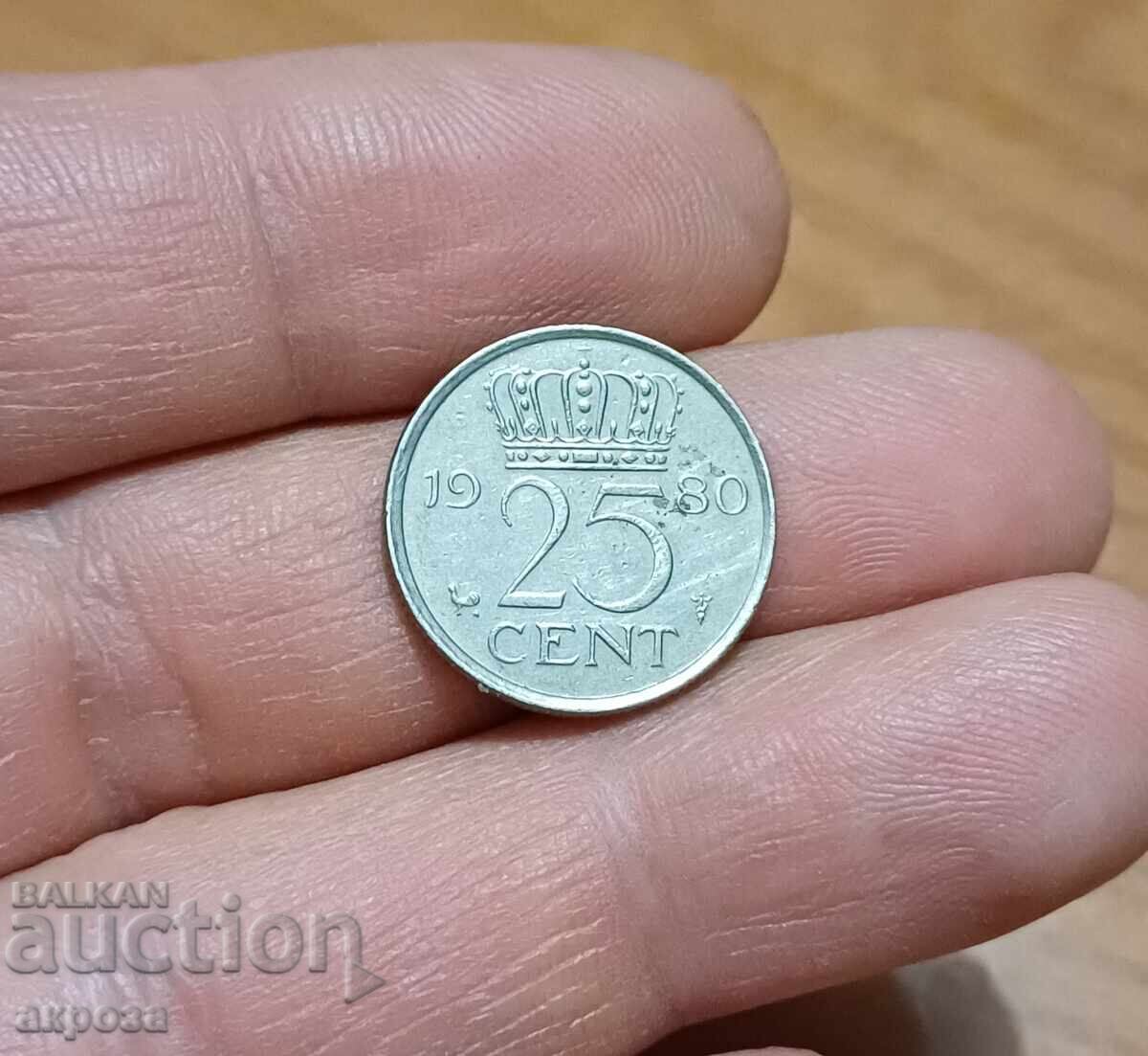 25 цента Нидерландия 1980 25 цента Нидерландия 1980