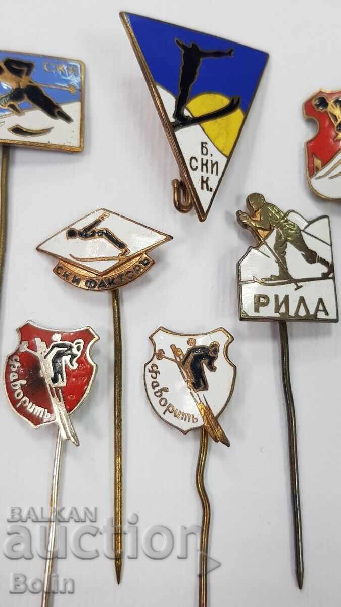 9 τεμ. Βουλγαρικά βασιλικά σήματα, κονκάρδες, παράσημο - θέμα Σκι! - 5 9 τεμ. Βουλγαρικά βασιλικά σήματα, κονκάρδες, παράσημο - θέμα Σκι! - 5