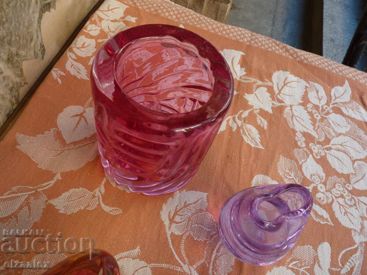 Стар масивен комплект цветно стъкло - 5 Стар масивен комплект цветно стъкло - 5