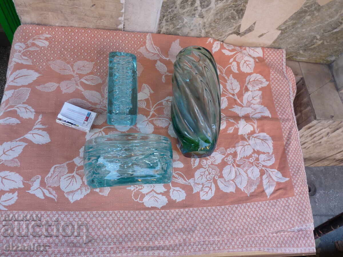 Стар масивен комплект цветно стъкло - 7 Стар масивен комплект цветно стъкло - 7