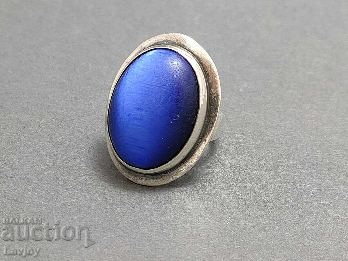 Сребърен пръстен син камък Сребърен пръстен син камък