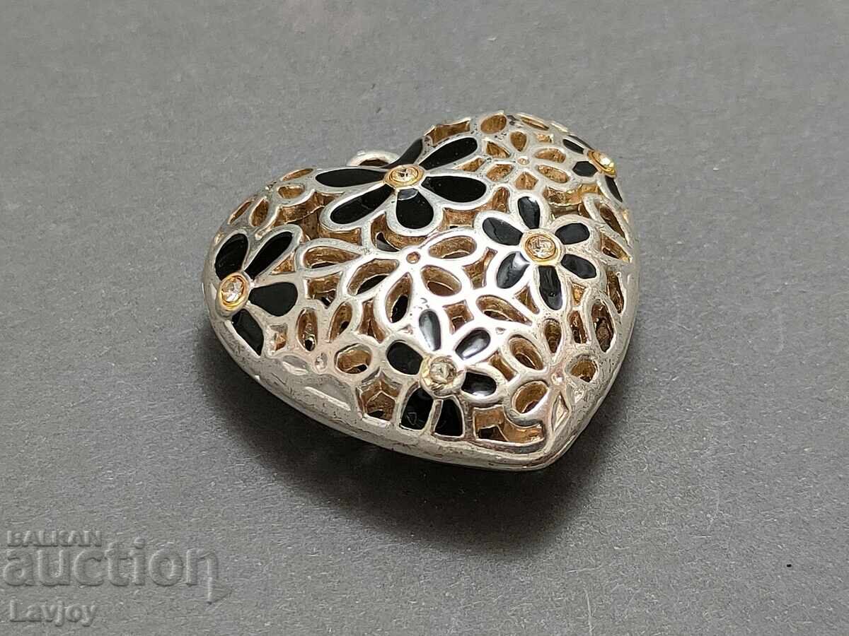 Silver-plated large openwork heart with price € 7.67 | 15.00 BGN