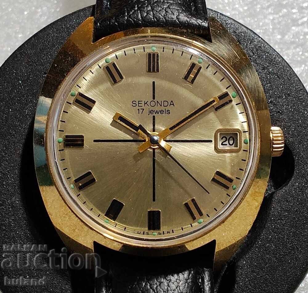 Ceas Sovietic Placat cu Aur Sekonda Sekonda Poljot SSSR cu preț 0.01 BGN | € 0.01 Ceas Sovietic Placat cu Aur Sekonda Sekonda Poljot SSSR cu preț 0.01 BGN | € 0.01