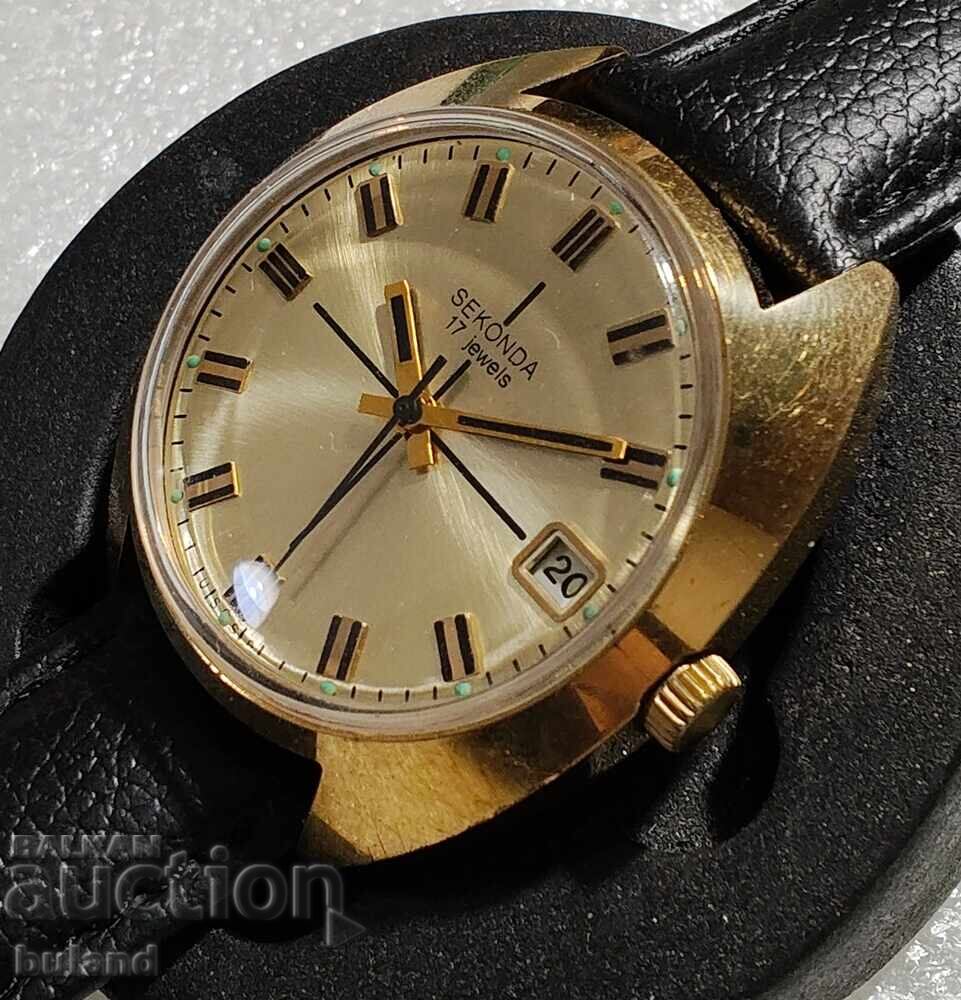 Licitație Ceas Sovietic Placat cu Aur Sekonda Sekonda Poljot SSSR Licitație Ceas Sovietic Placat cu Aur Sekonda Sekonda Poljot SSSR