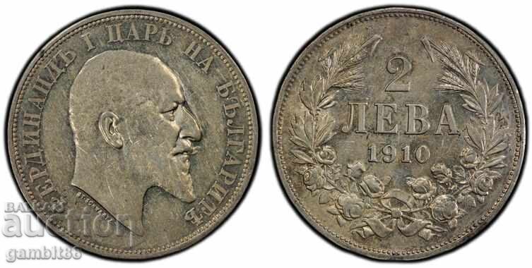 Licitație 2lv. 1910g. Regatul Bulgariei - Grad AU53 PCGS Licitație 2lv. 1910g. Regatul Bulgariei - Grad AU53 PCGS