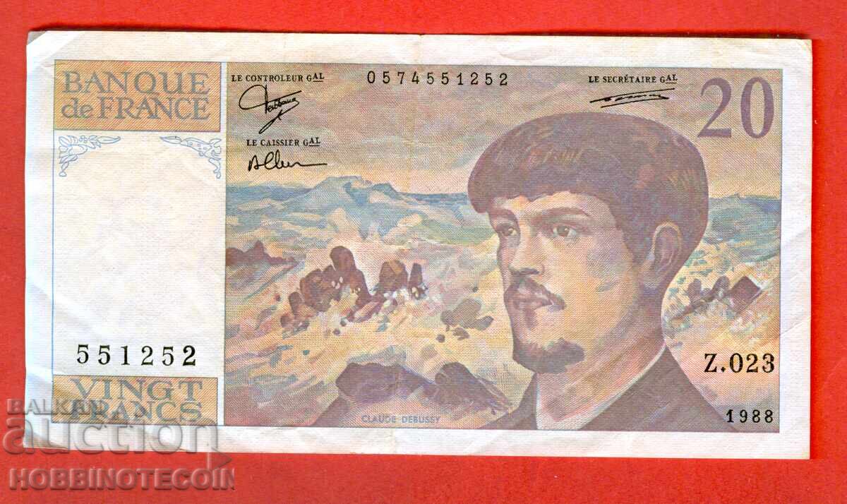 FRANTA FRANCE 20 Franc emisiunea 1988 FRANTA FRANCE 20 Franc emisiunea 1988