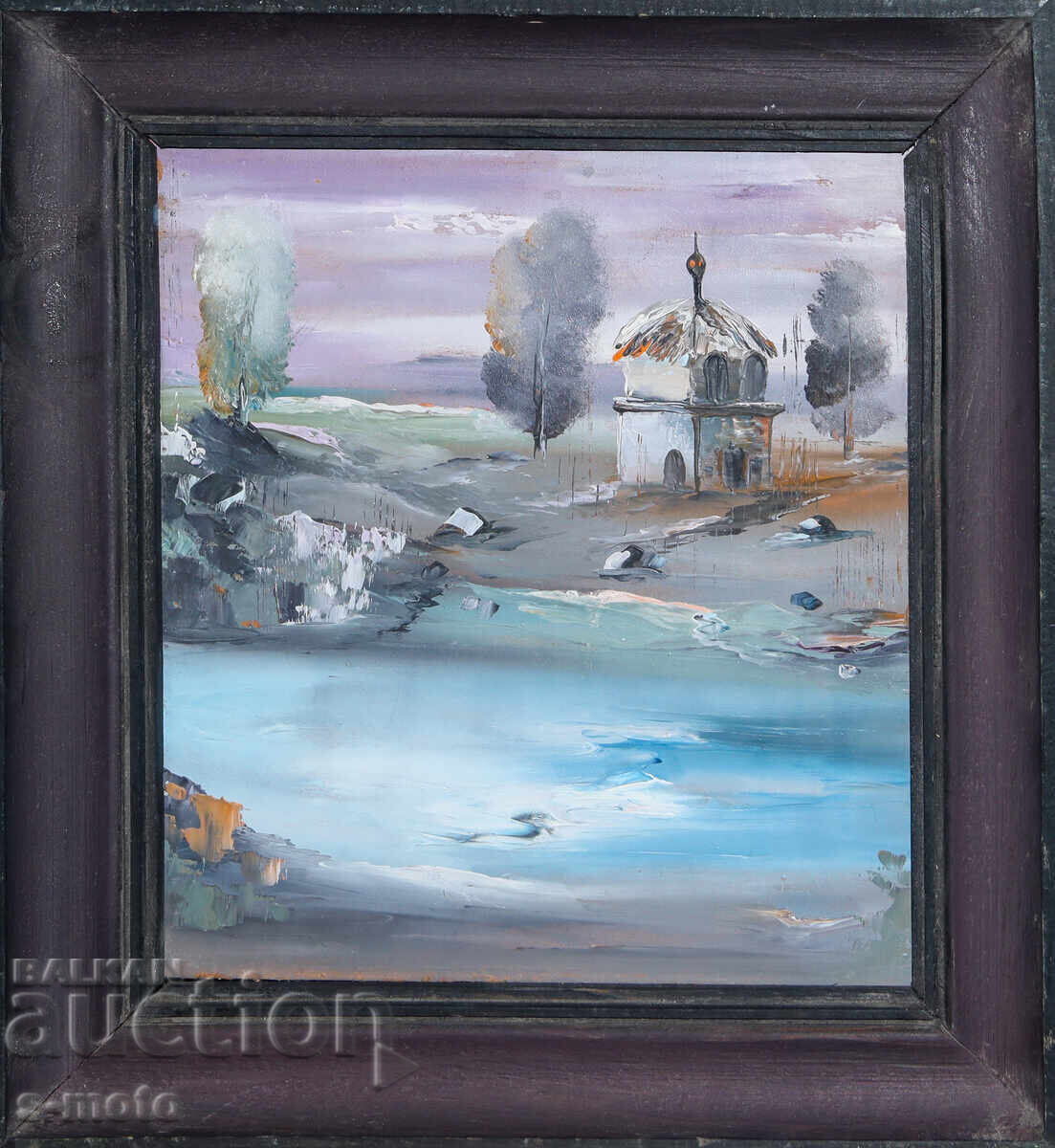 Oil painting, cityscape