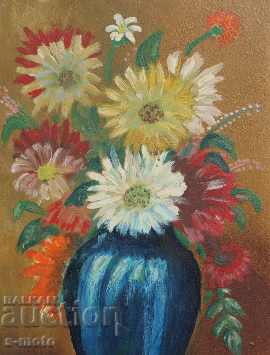 Oil painting still life with flowers - 5