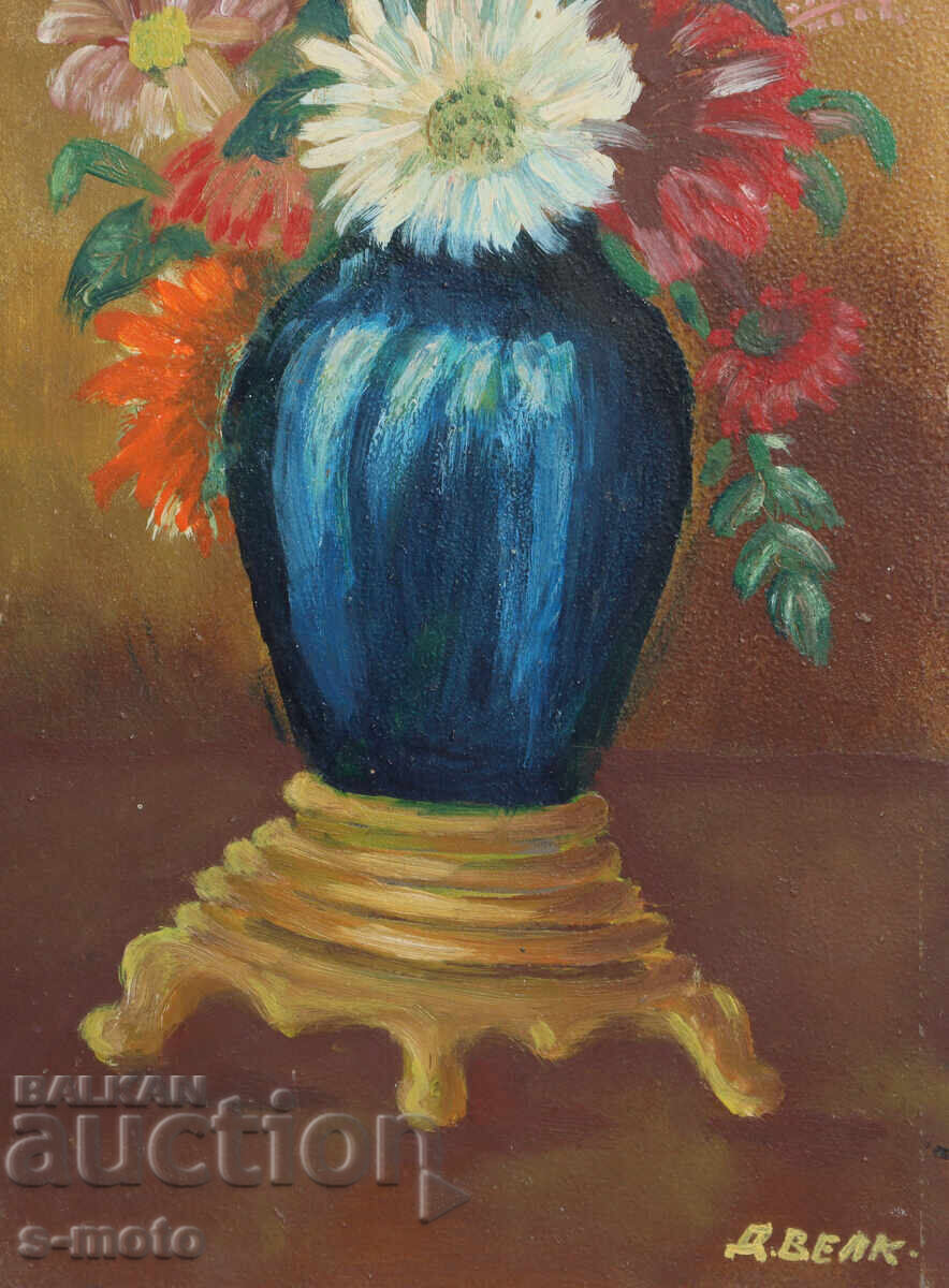 Oil painting still life with flowers - 6