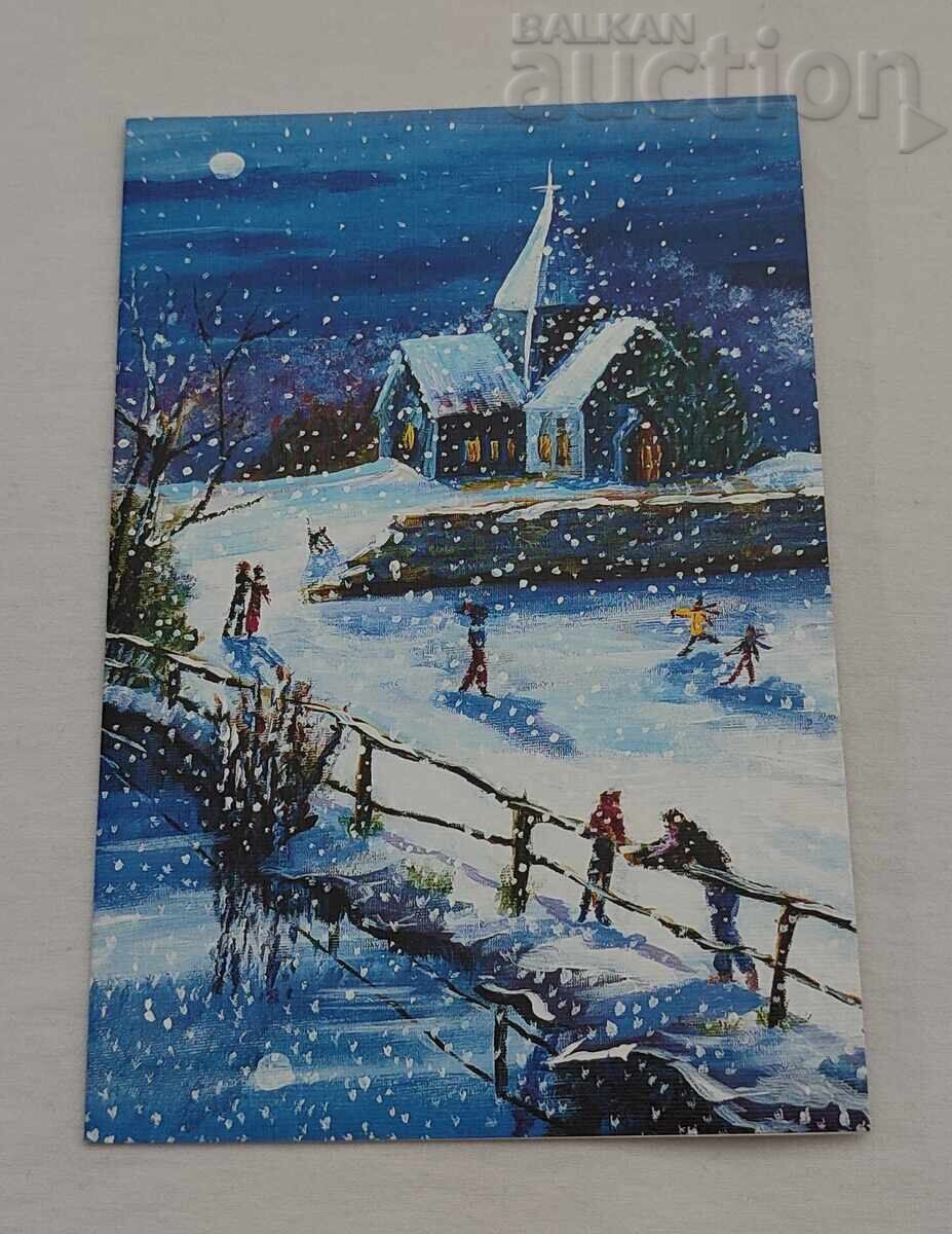 SERE DE IARNĂ, FELICITARE PICTATĂ CU GURA SERE DE IARNĂ, FELICITARE PICTATĂ CU GURA