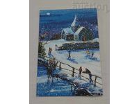 SERE DE IARNĂ, FELICITARE PICTATĂ CU GURA