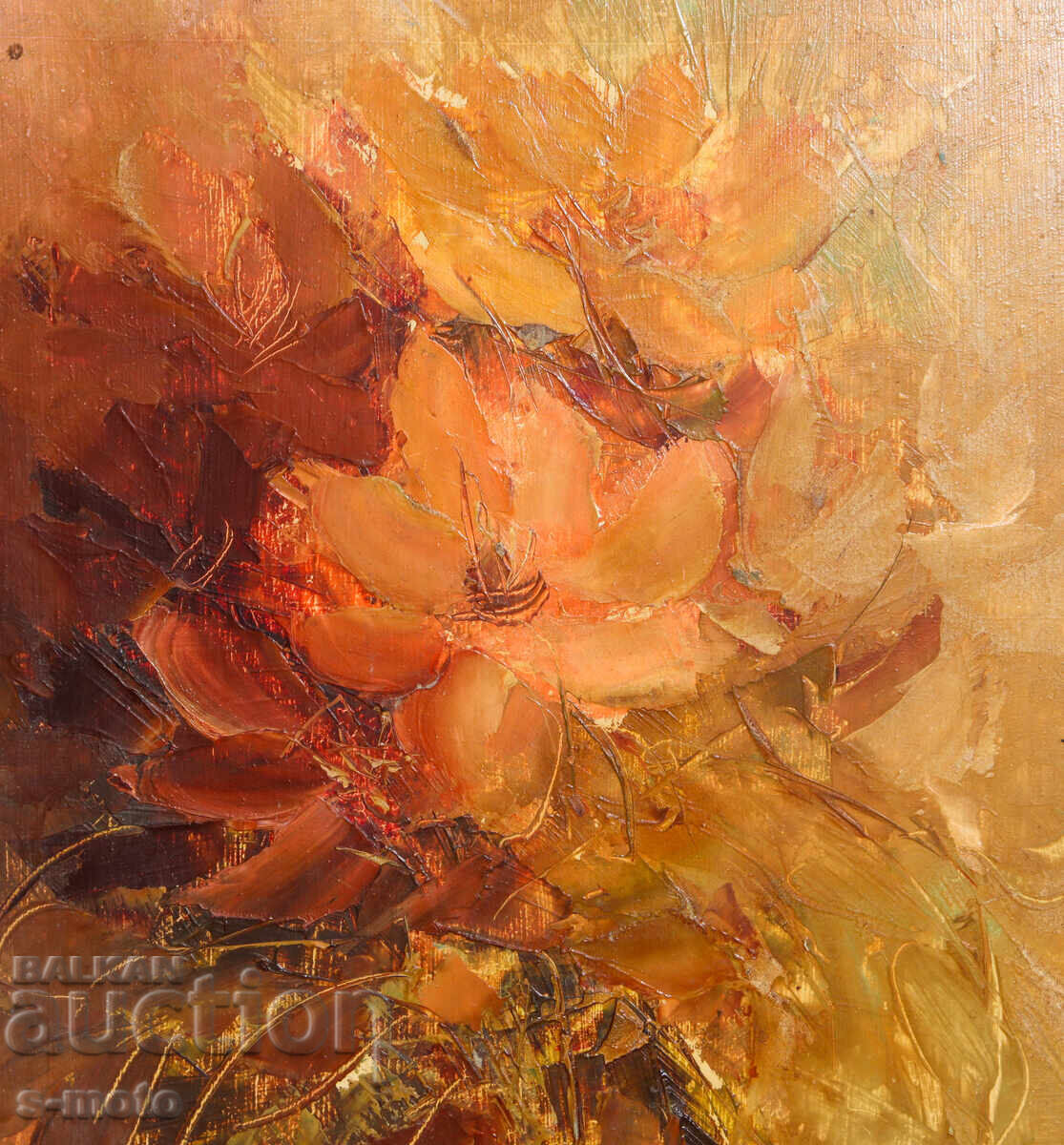 Έργο ζωγραφικής με λάδι νεκρή φύση με λουλούδια - 5 Έργο ζωγραφικής με λάδι νεκρή φύση με λουλούδια - 5