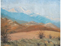 Картина маслени бои планински пейзаж