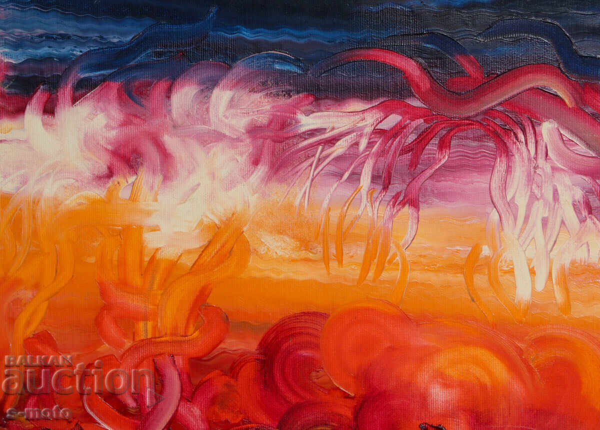 Livrarea Tablou ulei pe pânză peisaj abstract Livrarea Tablou ulei pe pânză peisaj abstract