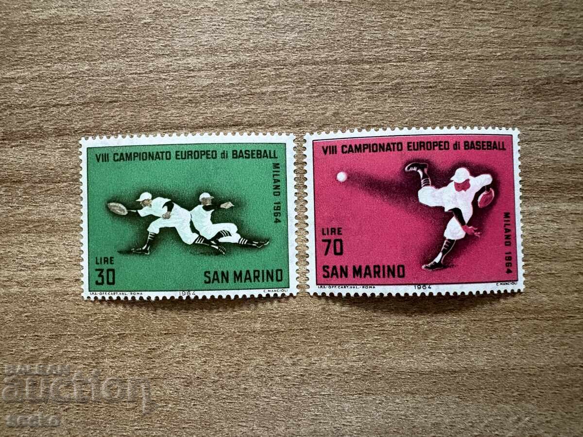 Σαν Μαρίνο - Ευρωπαϊκό Πρωτάθλημα Μπέιζμπολ (1964) MNH