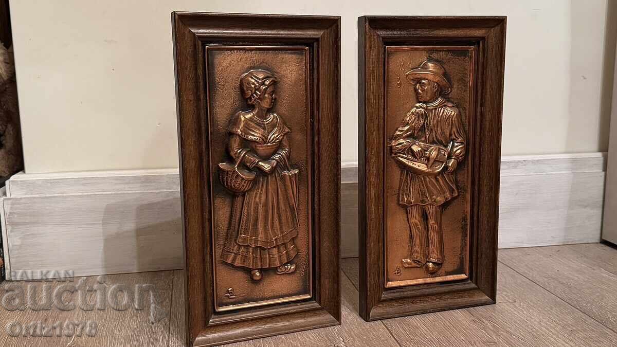 Аукцион Комплект Френски медни картини.