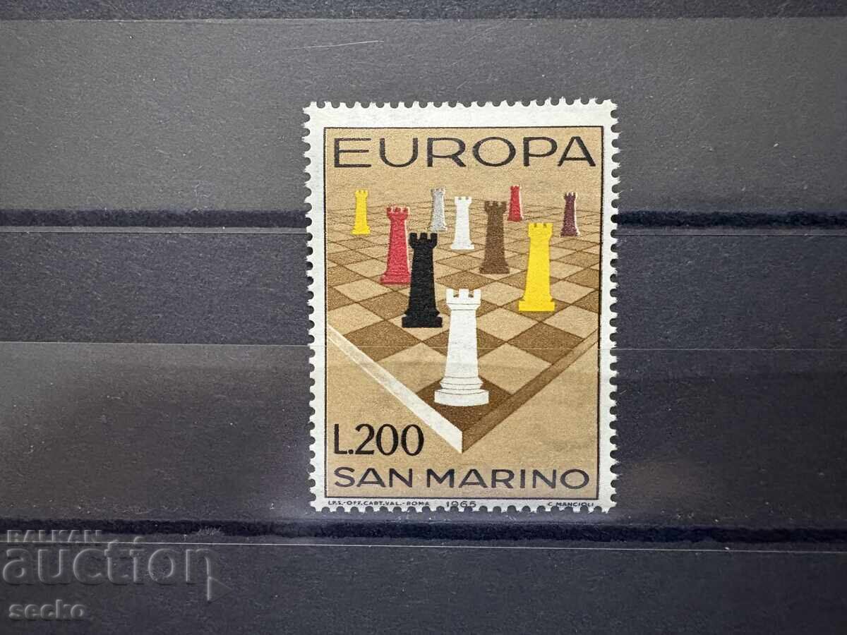Σαν Μαρίνο - Μάρκα Ευρώπης - Σκακιστικό (1965) MNH Σαν Μαρίνο - Μάρκα Ευρώπης - Σκακιστικό (1965) MNH
