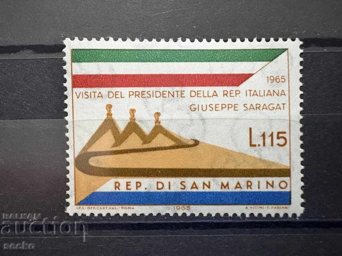 Σαν Μαρίνο - Επίσκεψη Ιταλού Προέδρου...(1965) MNH Σαν Μαρίνο - Επίσκεψη Ιταλού Προέδρου...(1965) MNH
