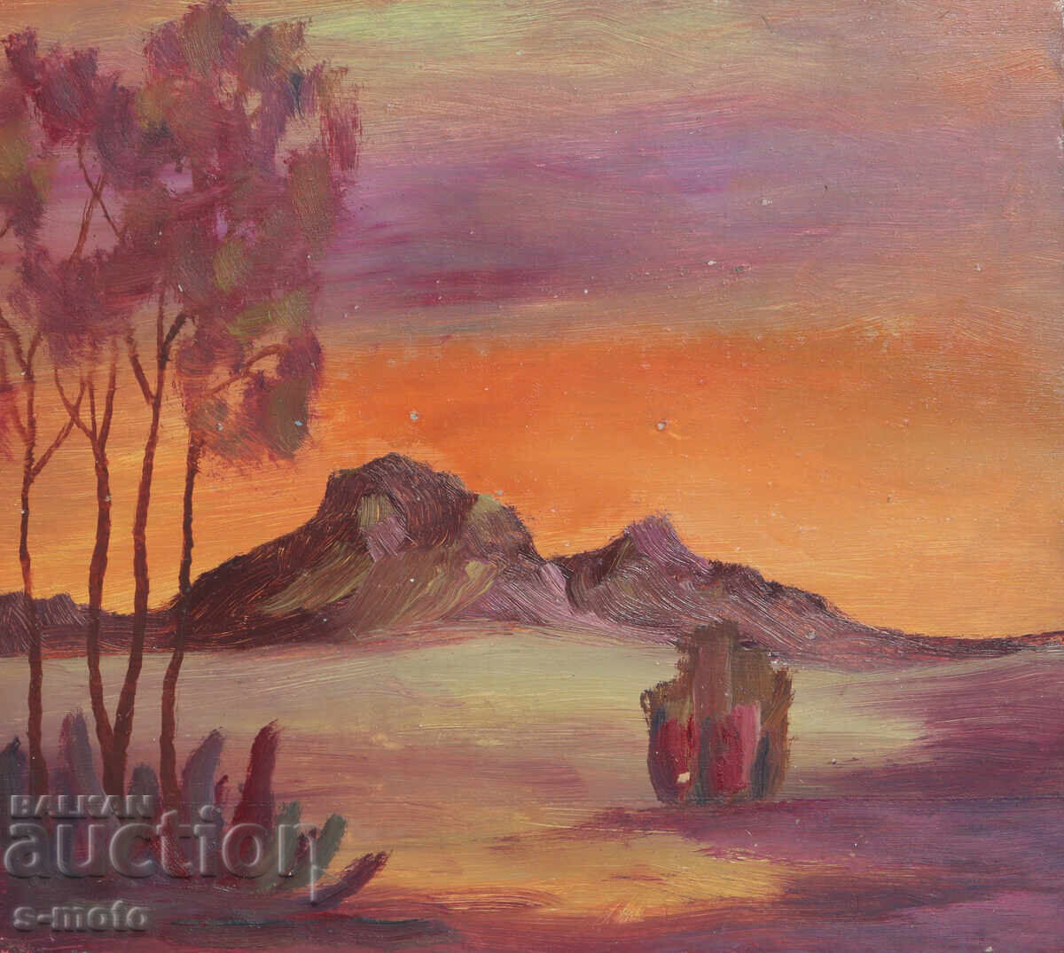 Картина маслени бои абстрактен пейзаж