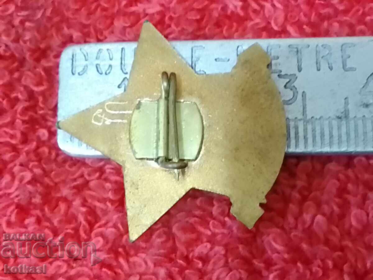 Old social badge bronze enamel EXCELLENT MLP with price € 3.32 | 6.49 BGN Old social badge bronze enamel EXCELLENT MLP with price € 3.32 | 6.49 BGN