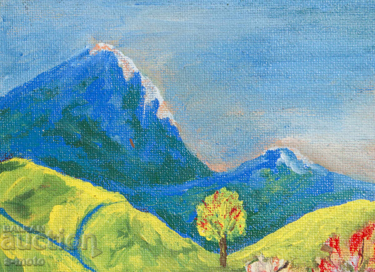 Доставка на Картина маслени бои планински пейзаж Доставка на Картина маслени бои планински пейзаж