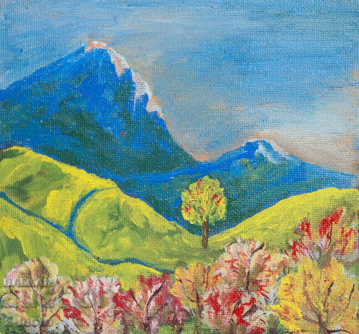 Картина маслени бои планински пейзаж Картина маслени бои планински пейзаж