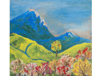 Картина маслени бои планински пейзаж