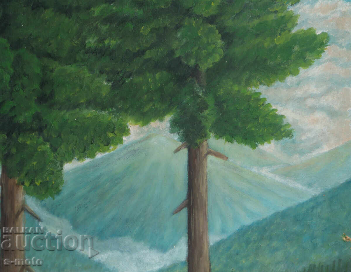 Доставка на Картина маслени бои планински пейзаж Доставка на Картина маслени бои планински пейзаж