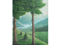 Картина маслени бои планински пейзаж