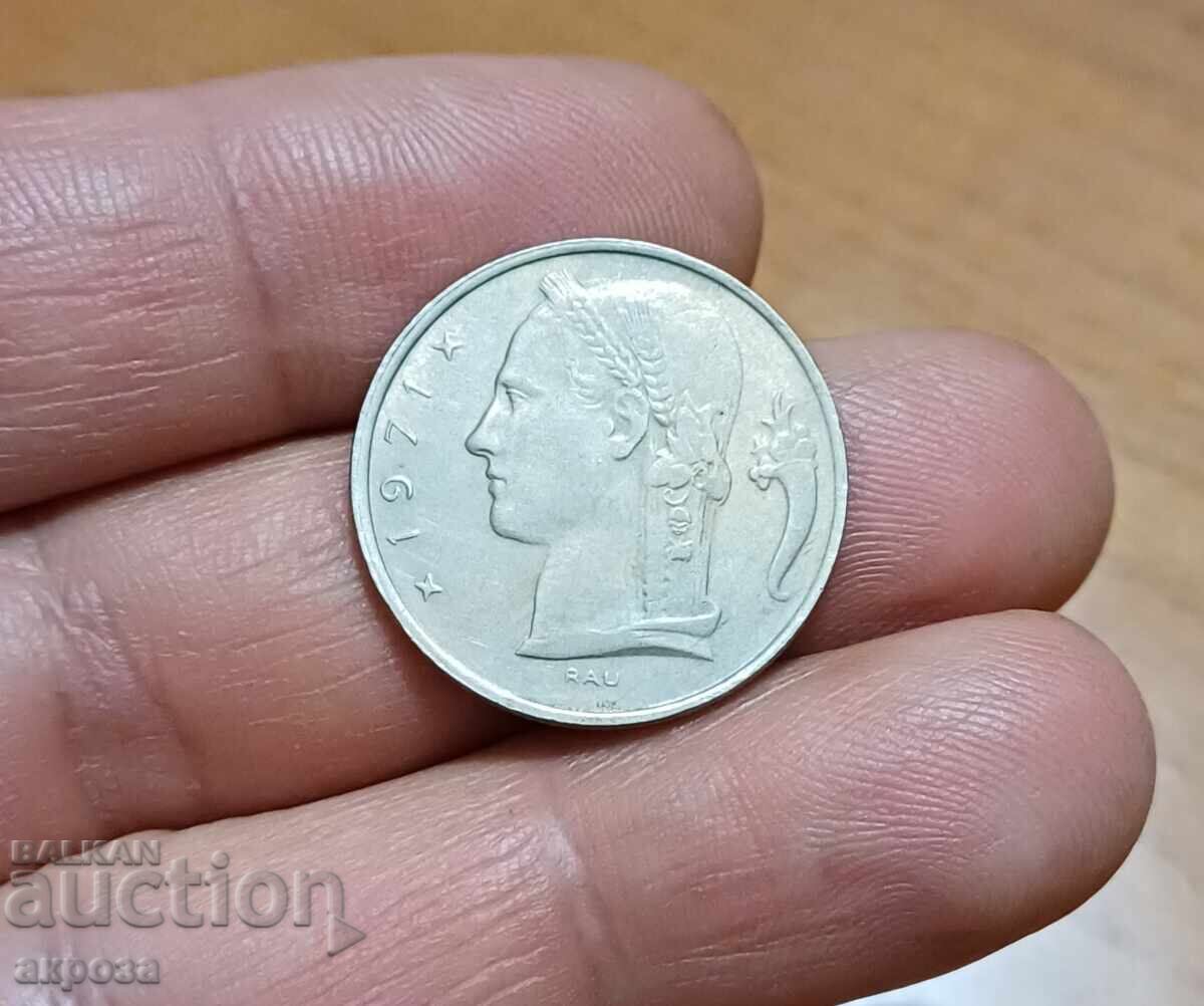 5 Franci Belgia 1971 cu luciu
