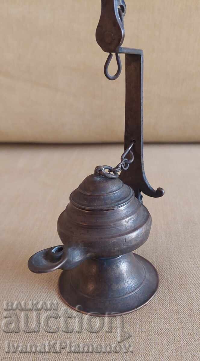 Λάμπα πετρελαίου ορείχαλκου ρετρό για συλλέκτες - 6 Λάμπα πετρελαίου ορείχαλκου ρετρό για συλλέκτες - 6