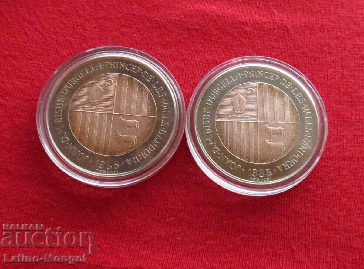 ANDORA 2 x 2 dinari 1985 Calgary slalom Seul atletism ușor cu preț € 33.00 | 64.54 BGN