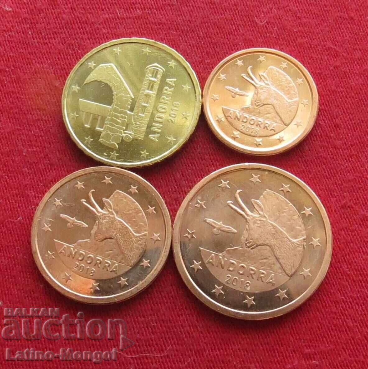 ΑΝΔΟΡΑ 4 x 1+2+5+10 λεπτά 2018 UNC ΑΝΔΟΡΑ 4 x 1+2+5+10 λεπτά 2018 UNC