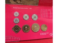 ANTILI 1 5 10 25 50 cenți 1-2.50 gulden 1997