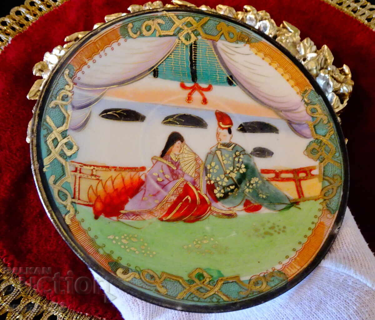 Chinese porcelain plate, gold - 6 Chinese porcelain plate, gold - 6