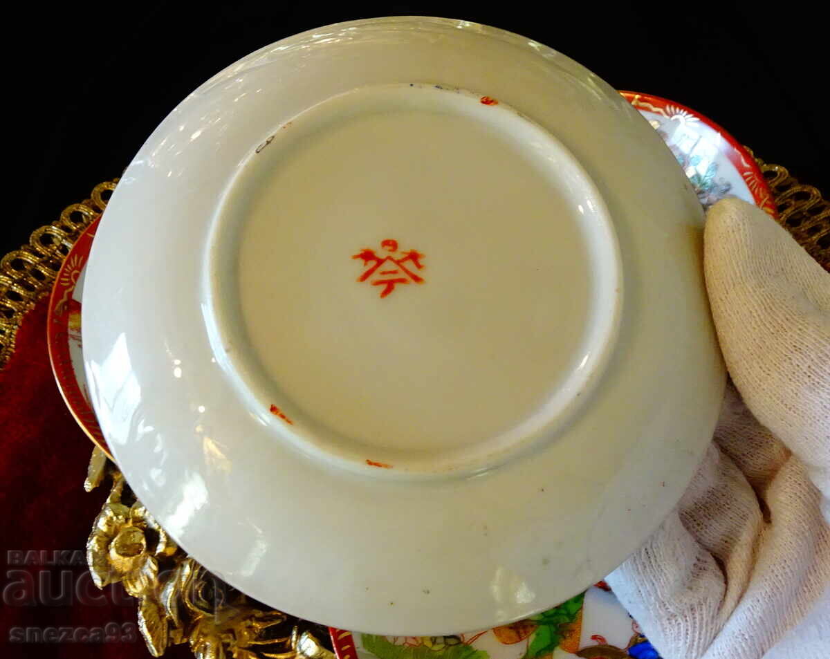 Farfurii din porțelan japonez, gheise, aur, 4 bucăți - 5 Farfurii din porțelan japonez, gheise, aur, 4 bucăți - 5